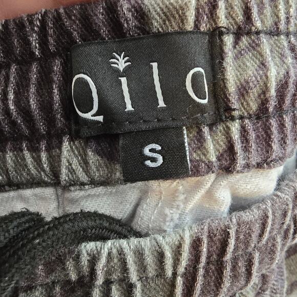 Qilo Men's WRMFZY Camo Leaf‎ Print Drawstring Waist Shorts Green Size Small - Picture 4 of 10